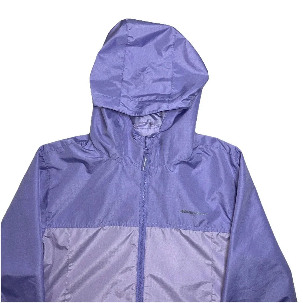 Eddie Bauer Kids Windbreaker Jacket Lavender Long Sleeve Girls Large 14-16
