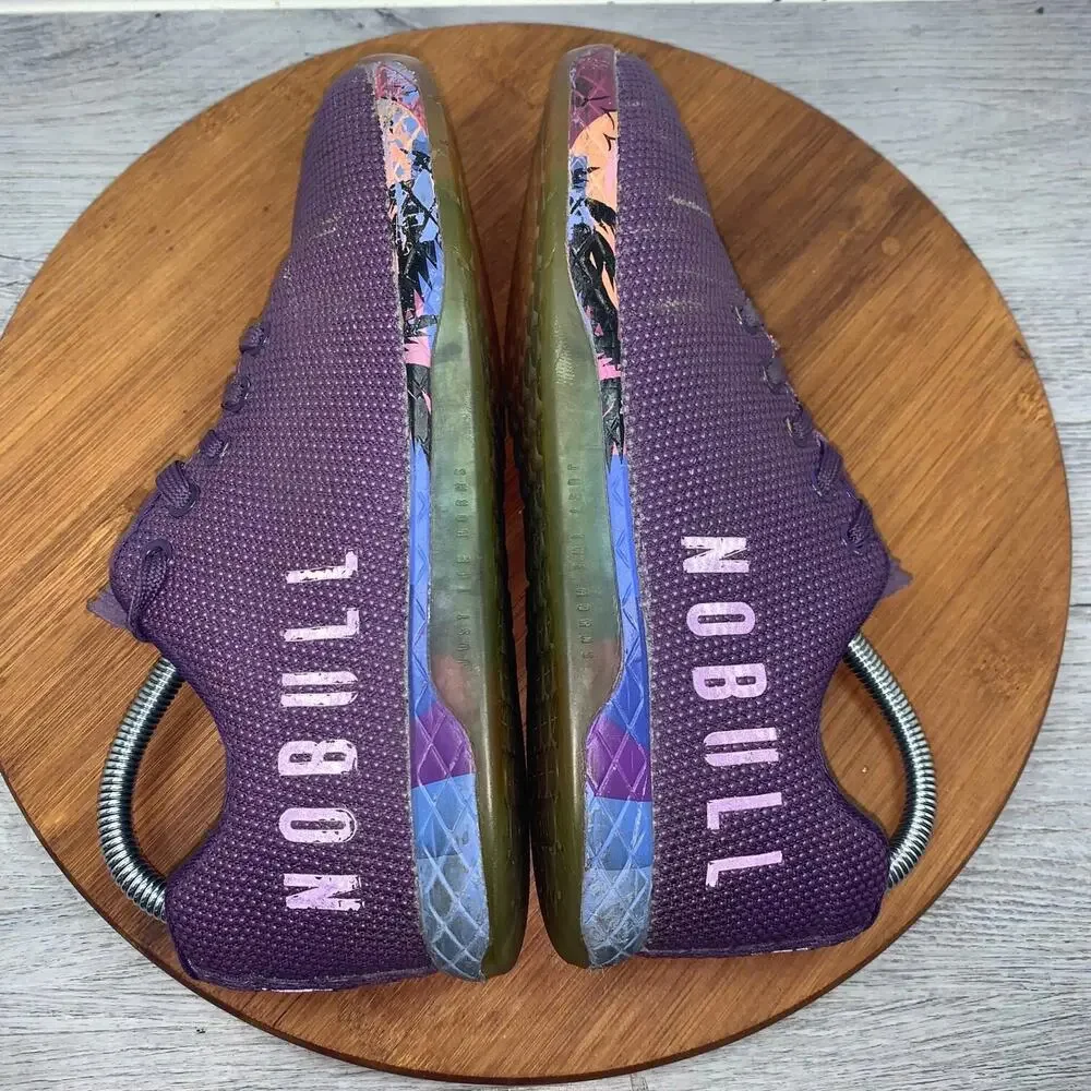NOBULL Trainers Men’s 6.5 Women’s 8 Superfabric Gym Purple Shoes Colorful *FLAWS