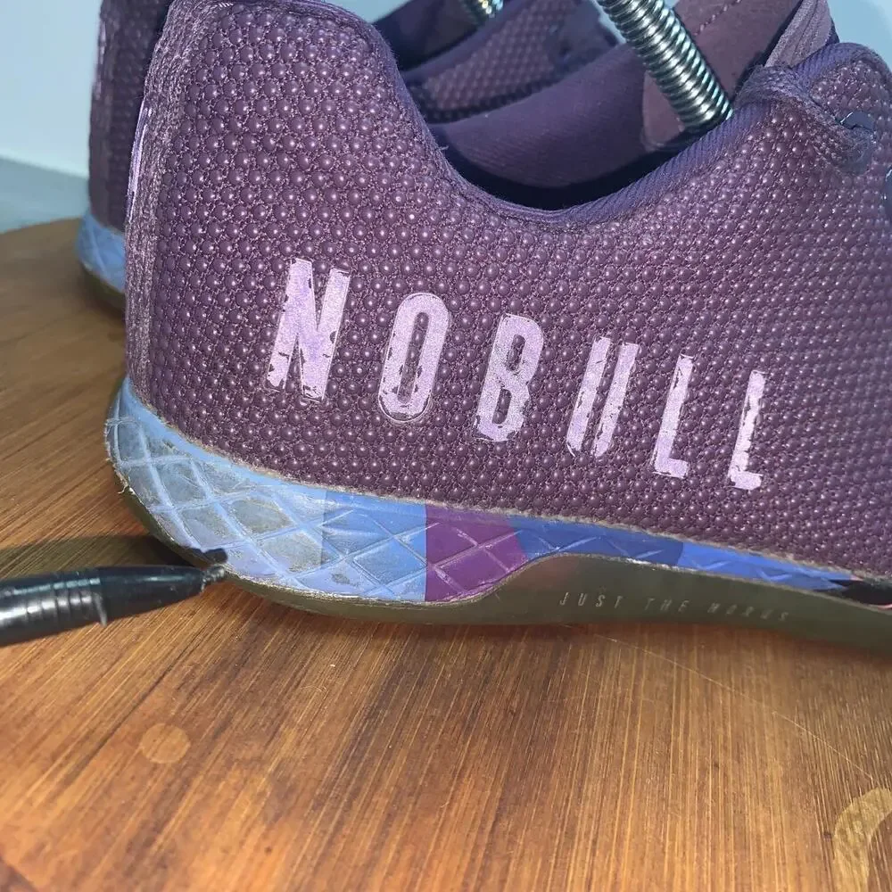 NOBULL Trainers Men’s 6.5 Women’s 8 Superfabric Gym Purple Shoes Colorful *FLAWS