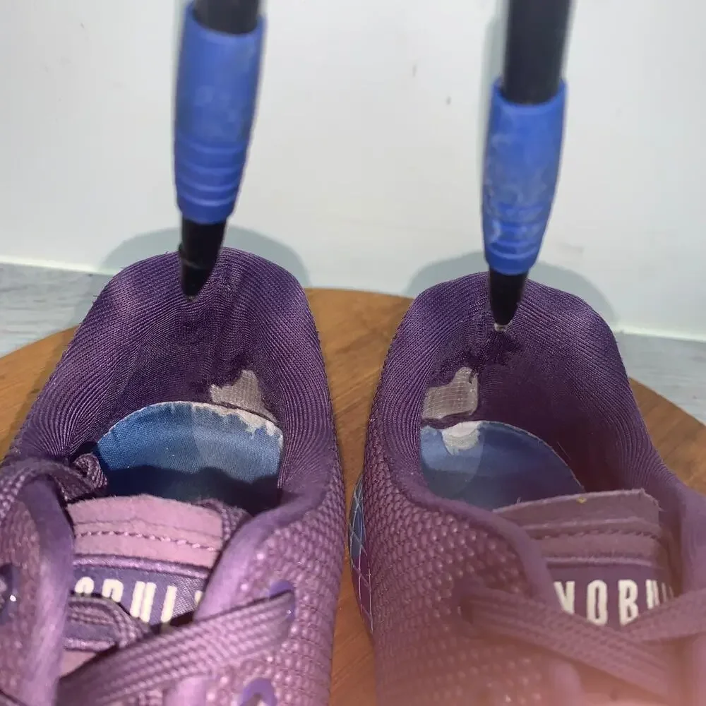 NOBULL Trainers Men’s 6.5 Women’s 8 Superfabric Gym Purple Shoes Colorful *FLAWS
