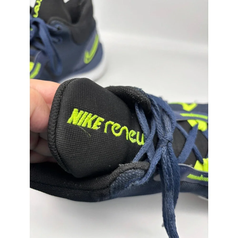 Nike Renew Elevate 3 Mens 13 Navy Volt Basketball Shoes DD9304-005 Mid Top