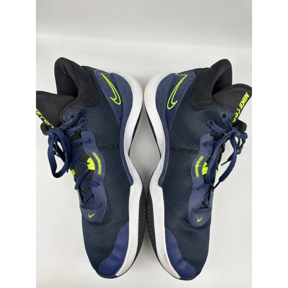 Nike Renew Elevate 3 Mens 13 Navy Volt Basketball Shoes DD9304-005 Mid Top