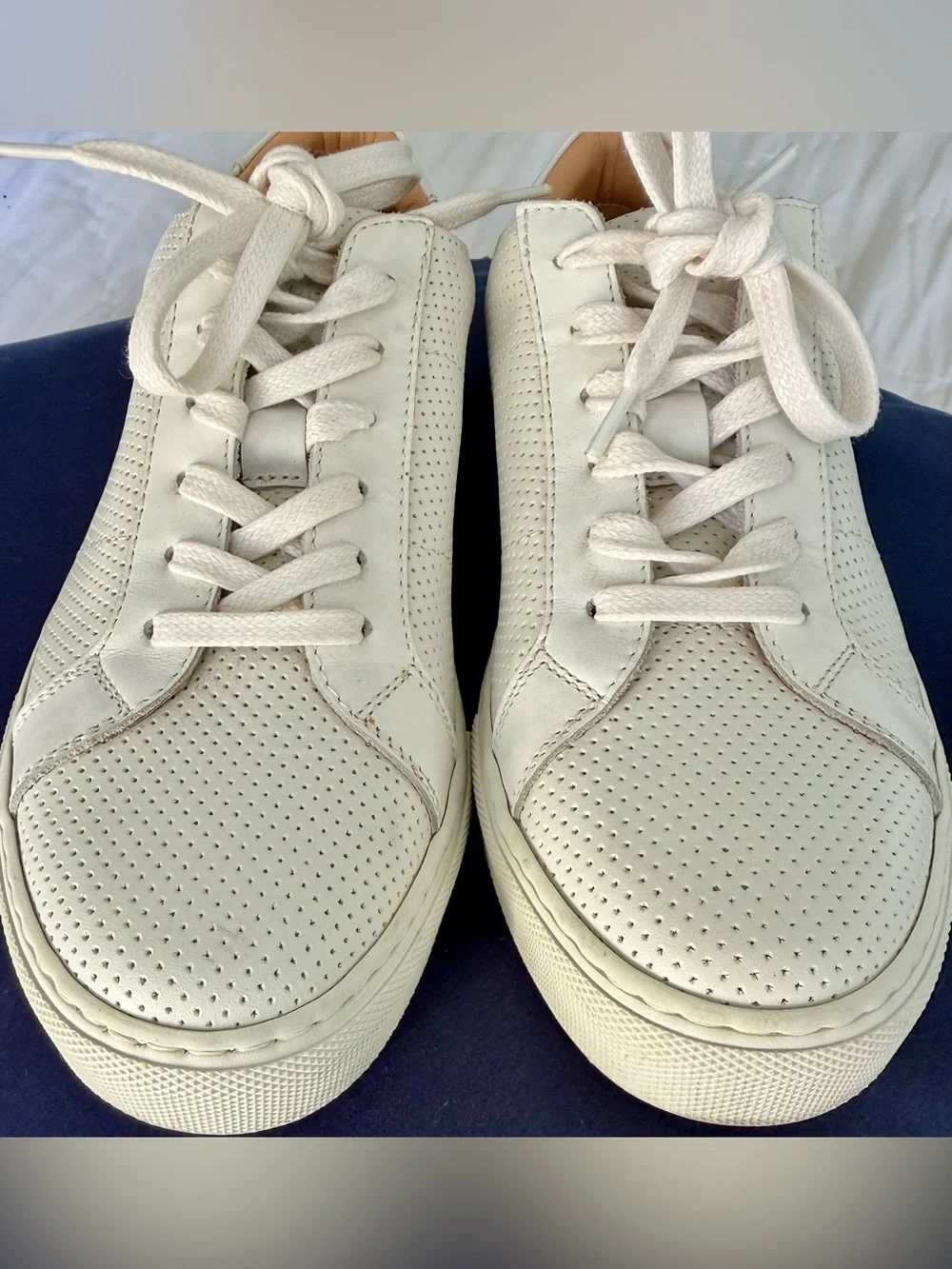 GREATS Royale Perforated White Leather Sneakers Made in Italy Men’s US 8.5 $185