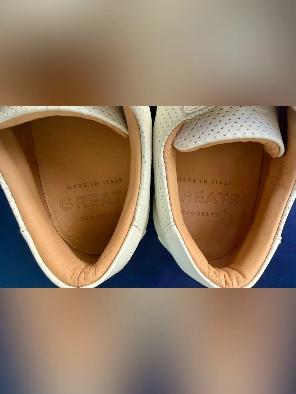 GREATS Royale Perforated White Leather Sneakers Made in Italy Men’s US 8.5 $185