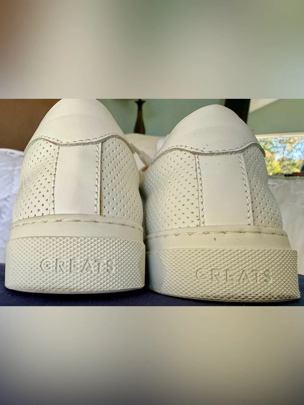 GREATS Royale Perforated White Leather Sneakers Made in Italy Men’s US 8.5 $185