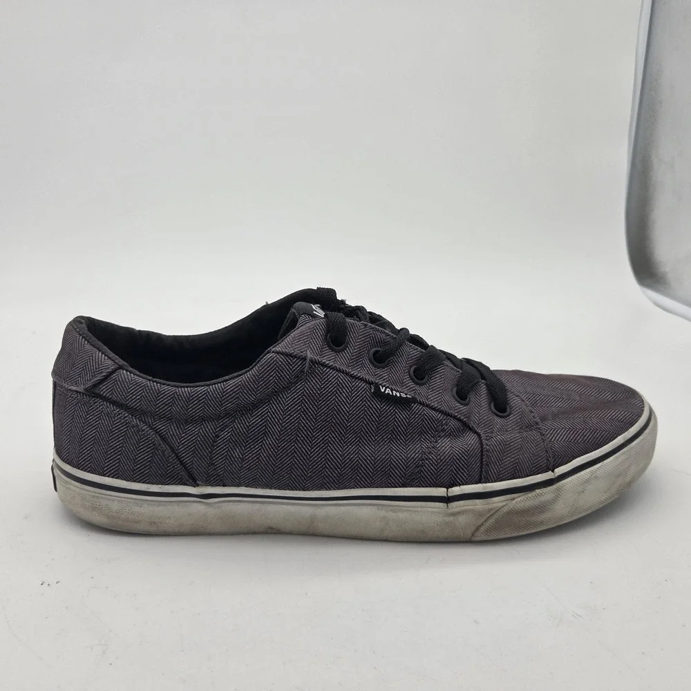 Vans Shoes Mens Size 12 Herringbone Low Top Skate Casual Lace Up Sneakers