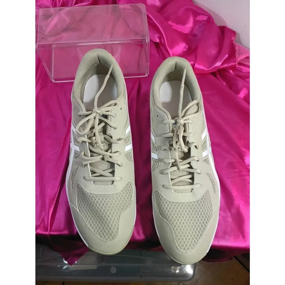 Asics Mens SZ 15 Upcourt 6 Volleyball Court Shoe Kacki 1071A104-101.