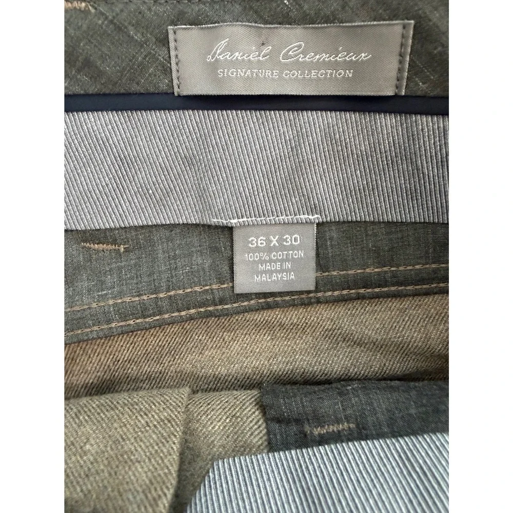 Daniel Cremieux Signature Collection 100% Cotton Pants Mens 36x30 Brown NWT