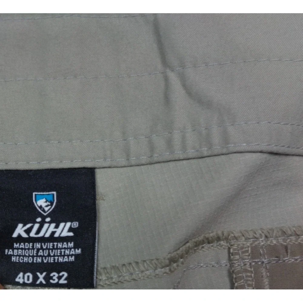 KUHL Silencr Pants Mens Beige 40 X 32 Hiking Outdoor Trail Nylon Ripstop