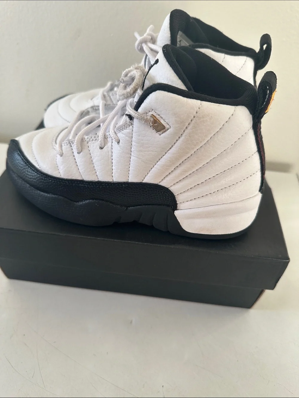 Jordan Kids White and Black High-Top Sneakers