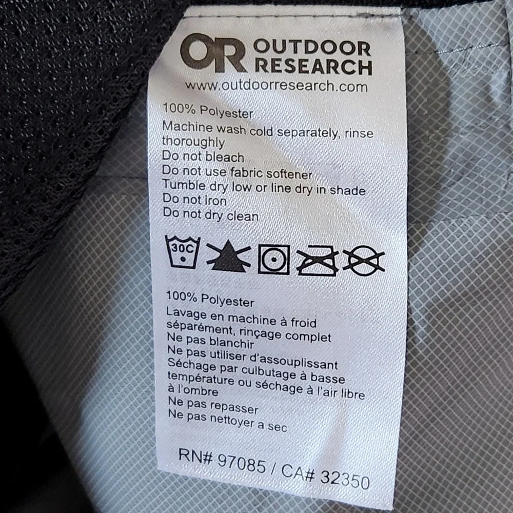Outdoor Research measurements shoulder