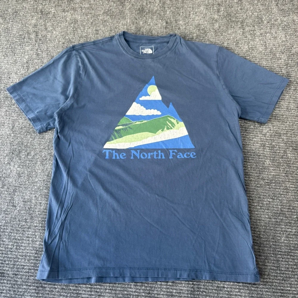 The North Face Mens Blue Mountain Graphic Short Sleeve T-Shirt Size Medium M