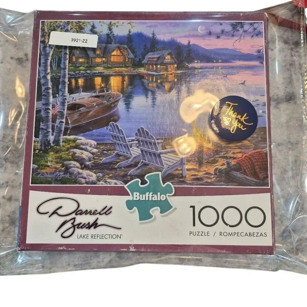 Buffalo Games Darrell Bush Lake Reflection 1000 pc Jigsaw Puzzle USED