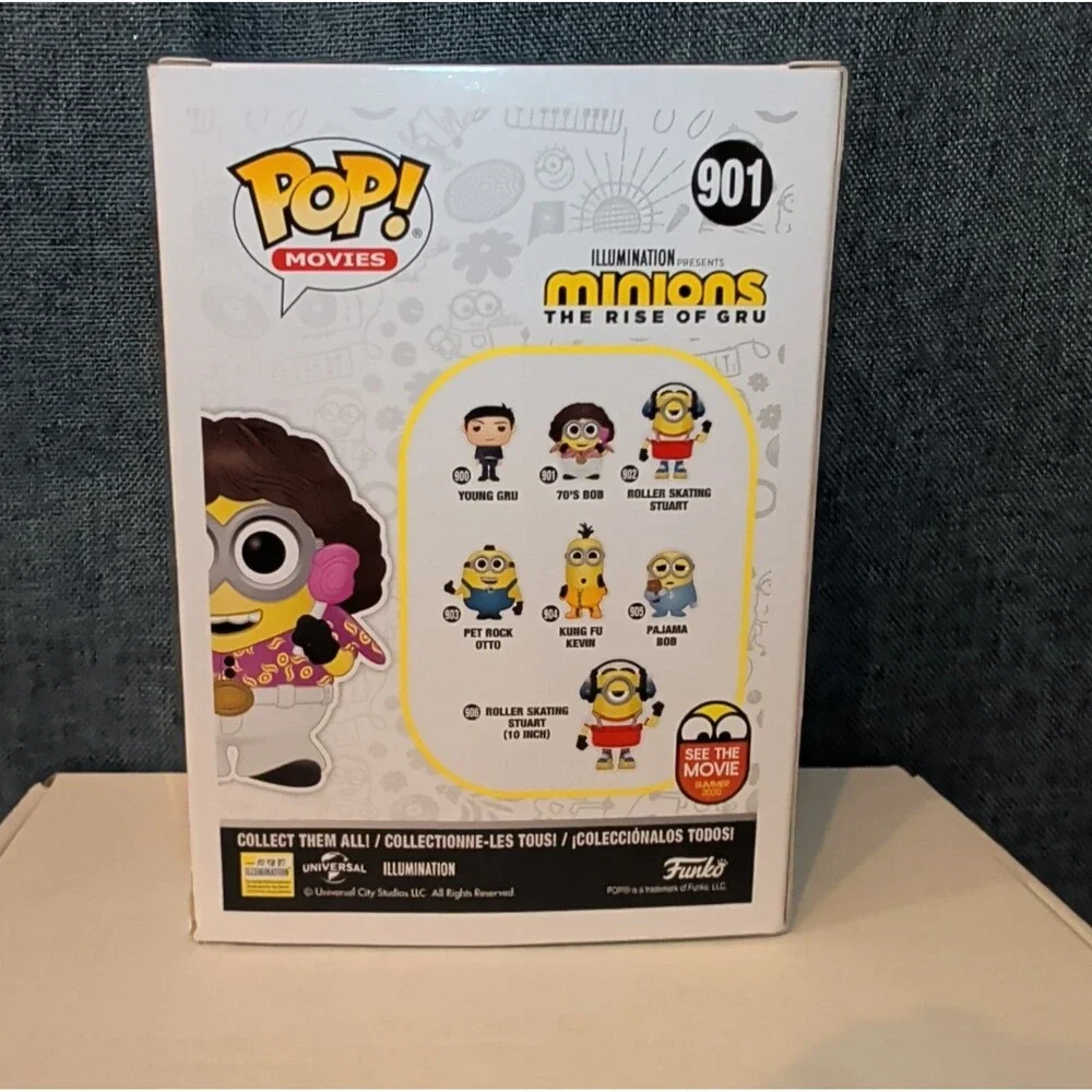 Funko Pop! Movies 901 70s Bob Minions Rise of Gru Vinyl Figure NIB