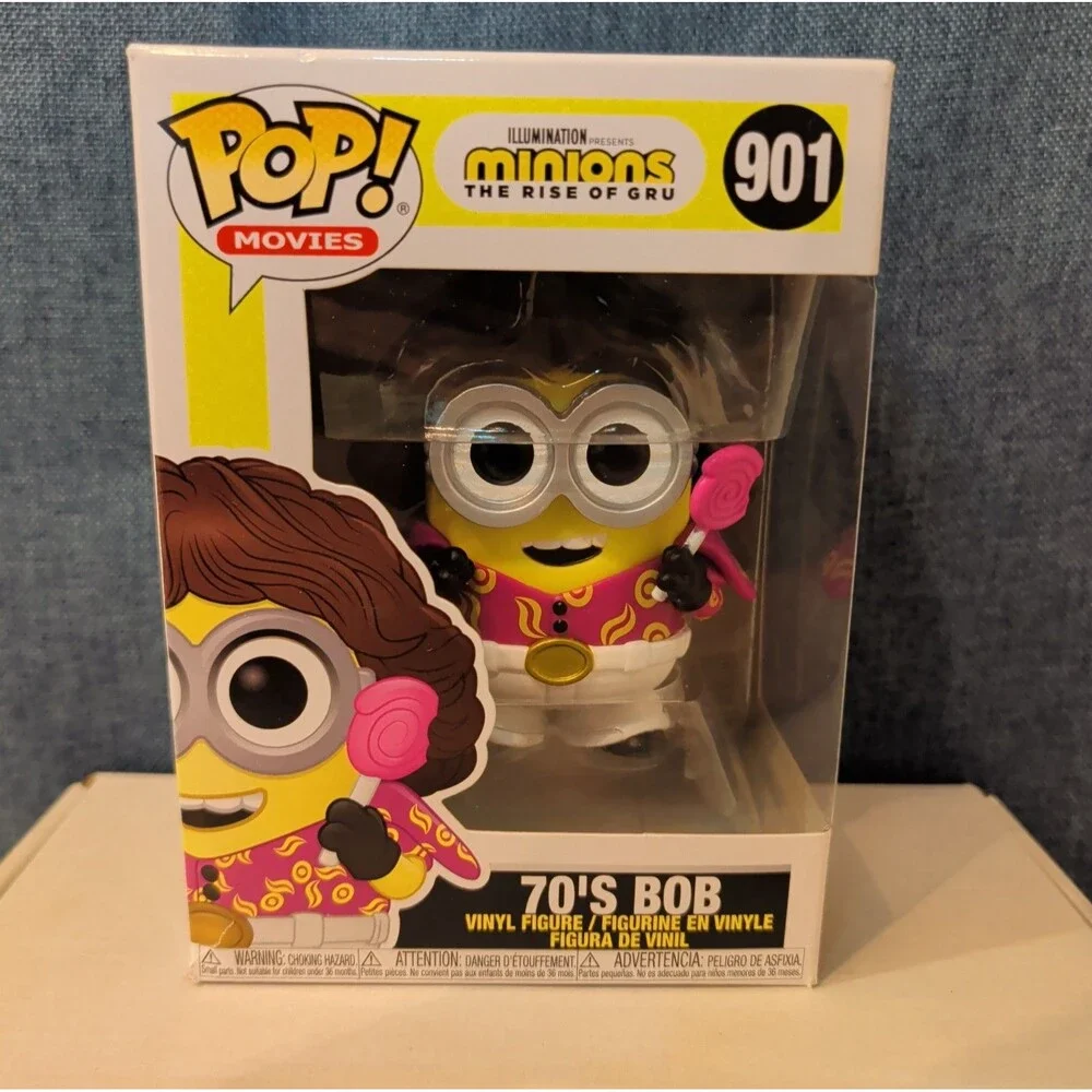Funko Pop! Movies 901 70s Bob Minions Rise of Gru Vinyl Figure NIB