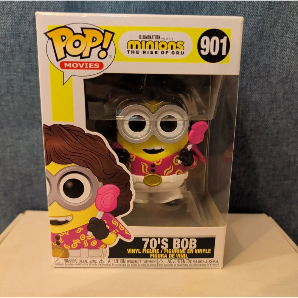 Funko Pop! Movies 901 70s Bob Minions Rise of Gru Vinyl Figure NIB