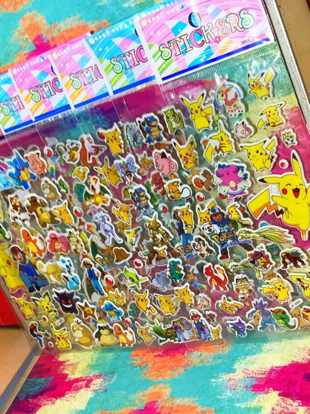 MY POKEMON PUFFY FOAM STICKER COLLECTION LOT