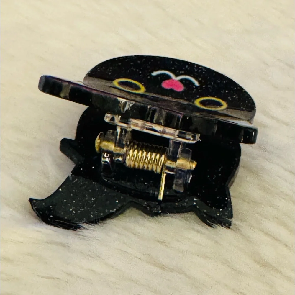 Hair Clip Black Cat Witch Hat  for Kids
