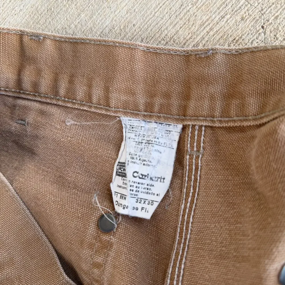 Carhartt faded brown double knee work wear carpenter pants