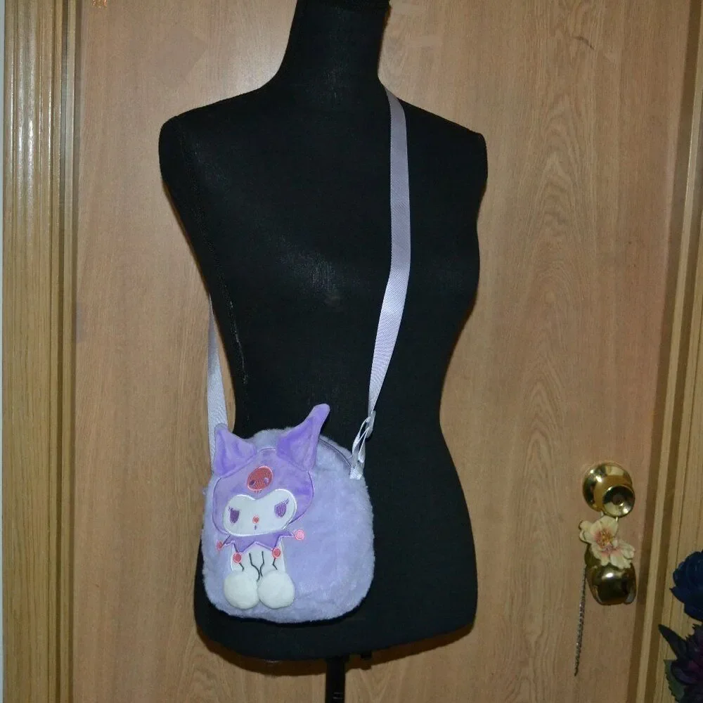 Kuromi Small Kawaii Purple Plush Crossbody Bag Birthday Christmas Gift Idea Set