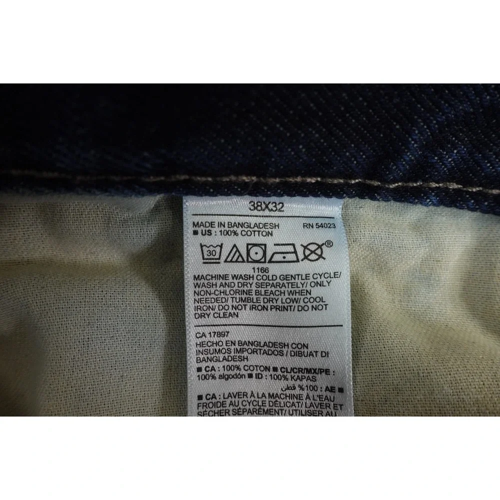 Old Navy Mens Size 38 x 32 Dark Wash Denim Straight Taper Leg Jeans