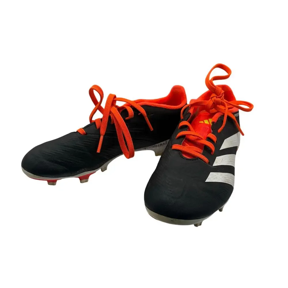 adidas Predator League Soccer Football Cleat 3 Black Orange Athletic Sport Shoe