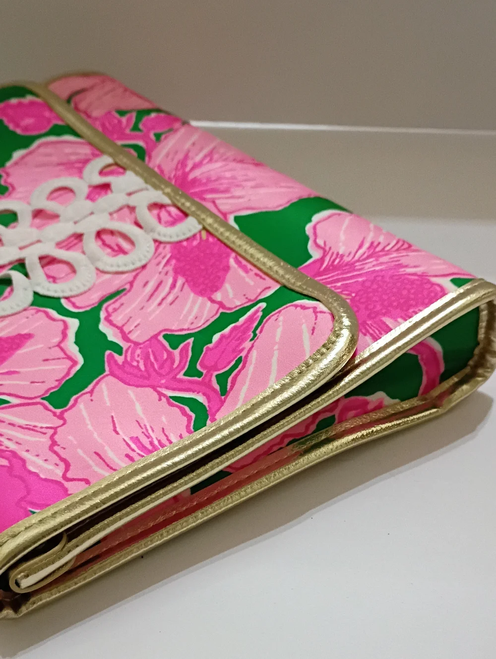 Lilly Pulitzer Kelly Green Hibis Kiss Oversized Clutch