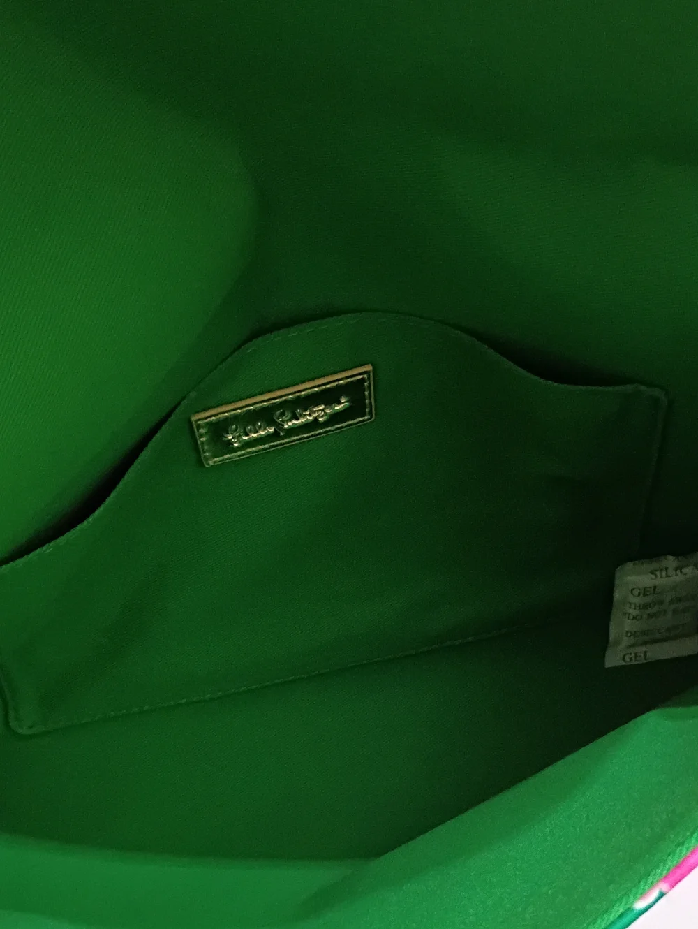 Lilly Pulitzer Kelly Green Hibis Kiss Oversized Clutch