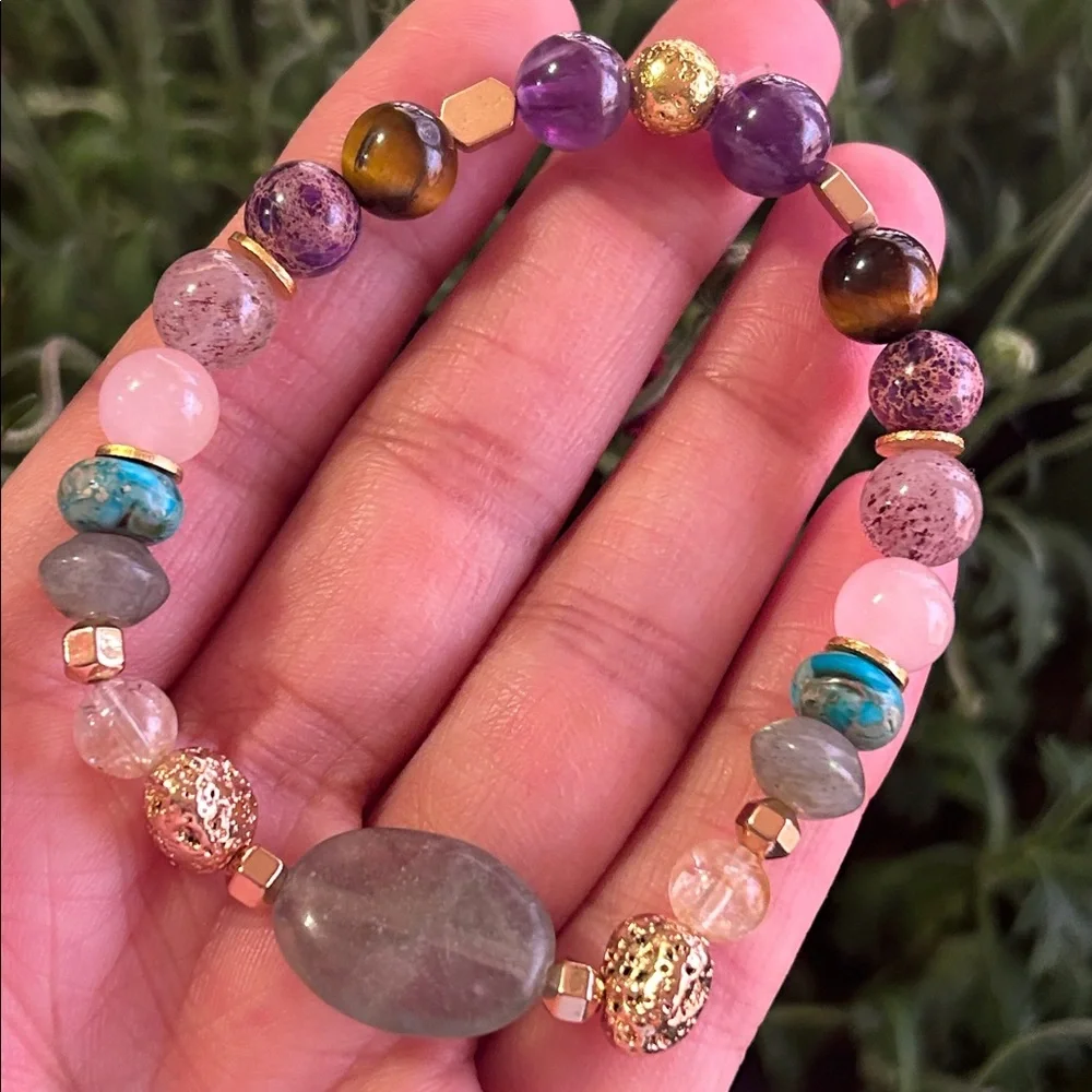 Handmade fluorite rose