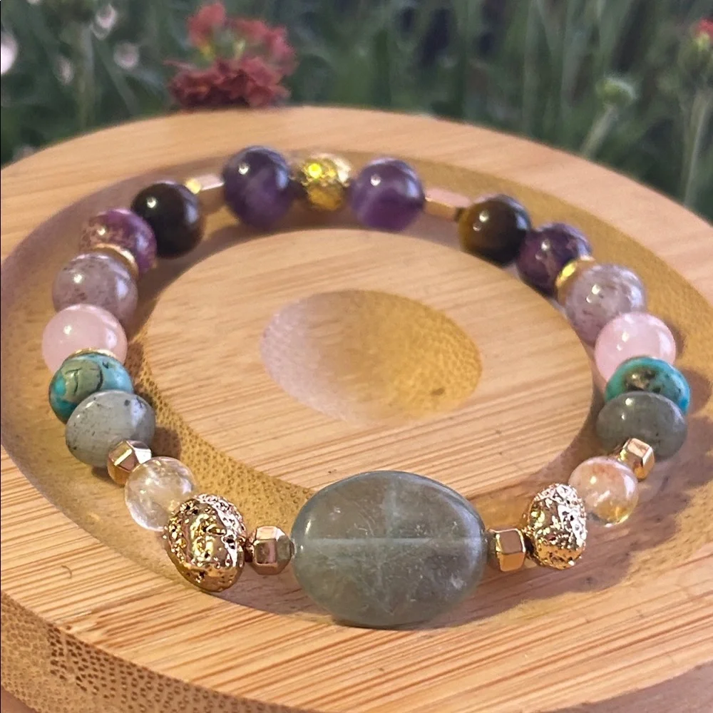 Handmade fluorite rose