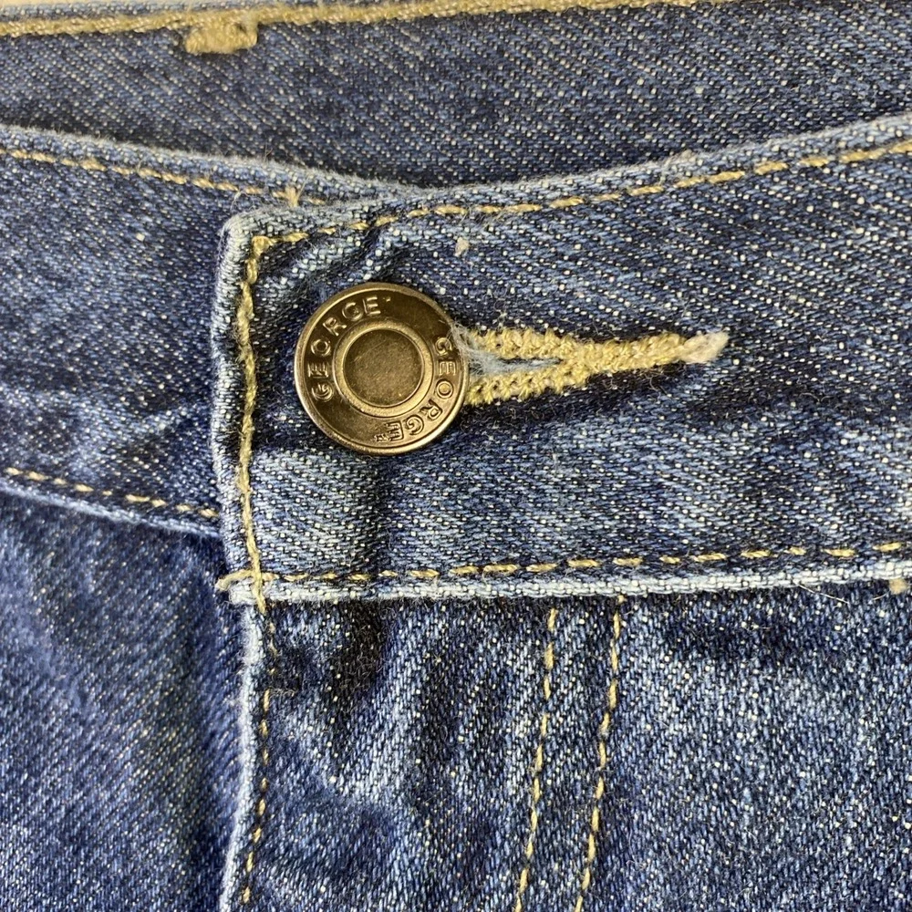 George Carpenter Shorts Men Denim Blue 40 Hip Hop Loose Baggy Y2K Skater