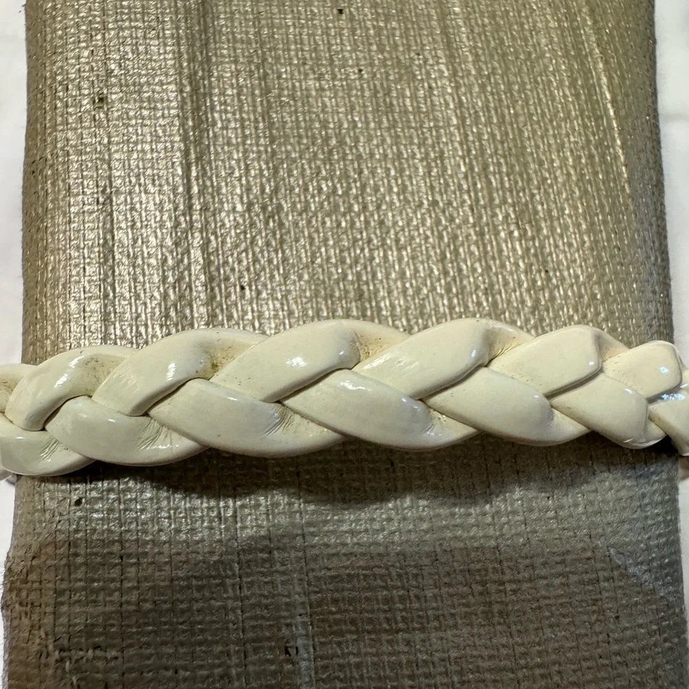 N/A white leather
