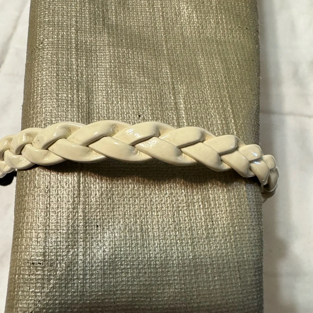 N/A white leather