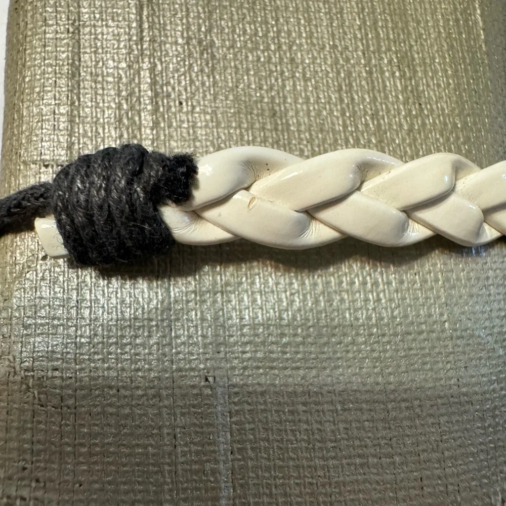 N/A white leather