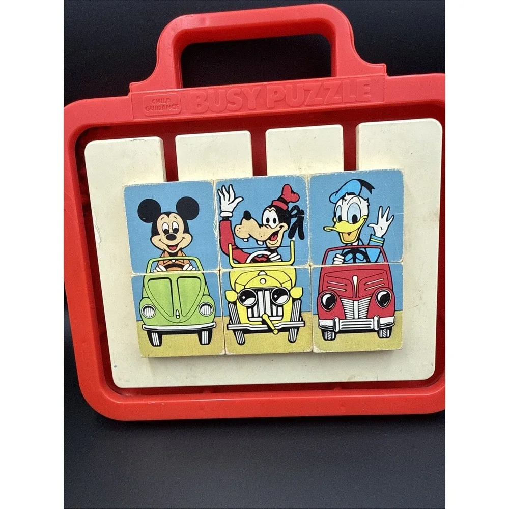 Vintage Child Guidance Mickey Goody Donald Busy Puzzle 1979