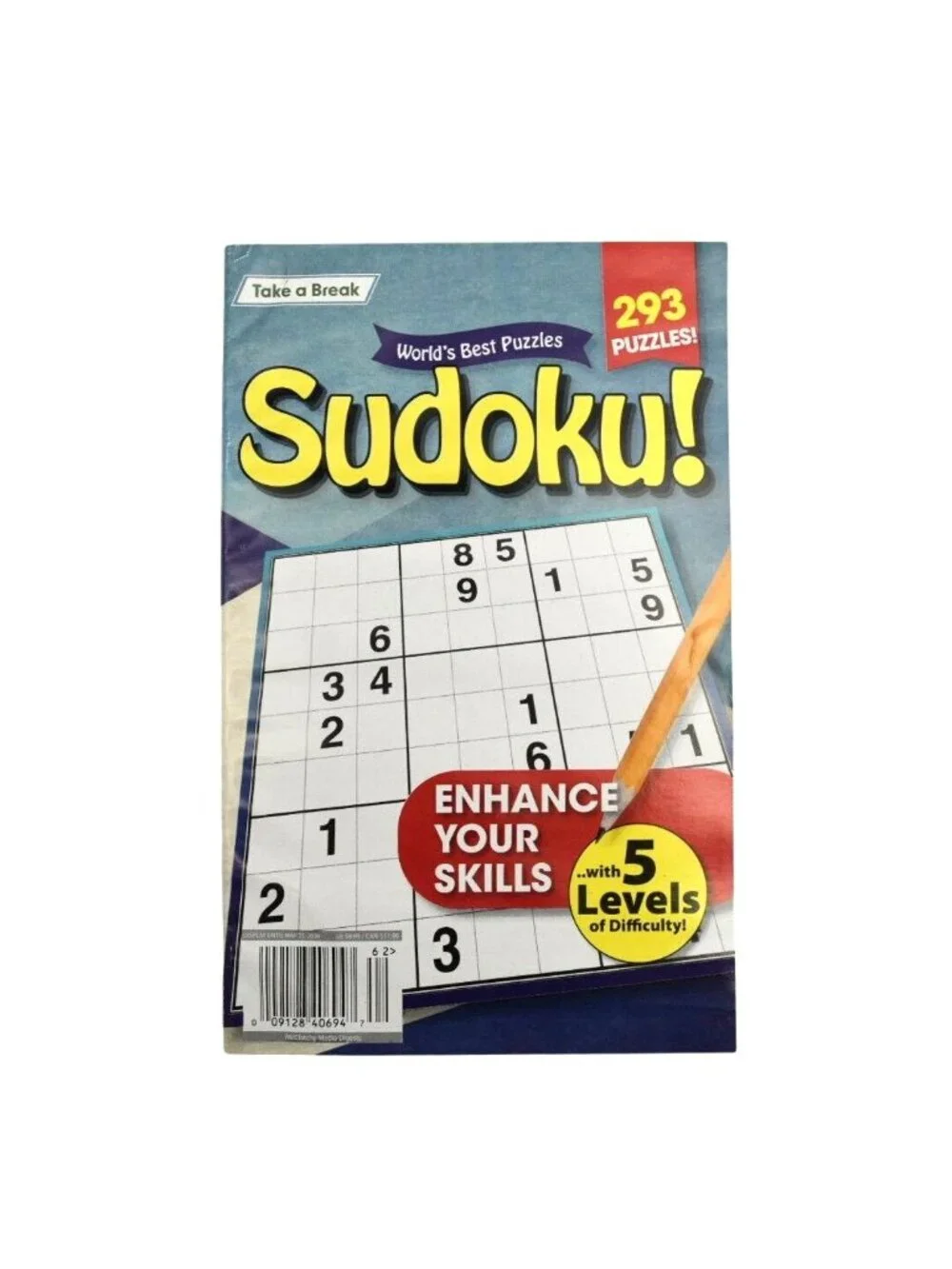Set Of 6 Puzzle Books Sudoku Word Search Crossword Large Print Various Levels