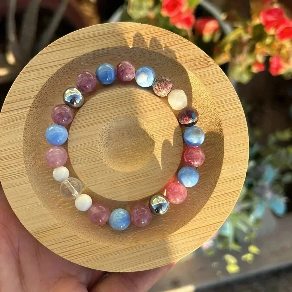 Handmade howlite agate sediment