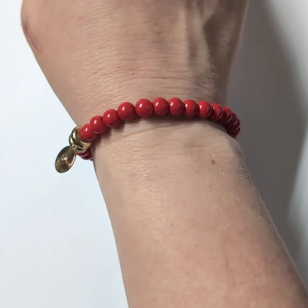 bracelet red beaded