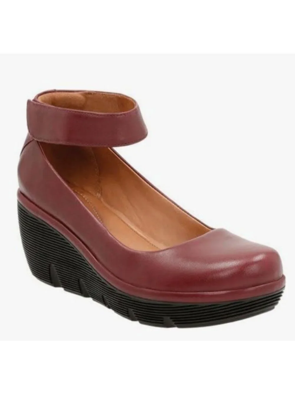 Clarks women burgundy