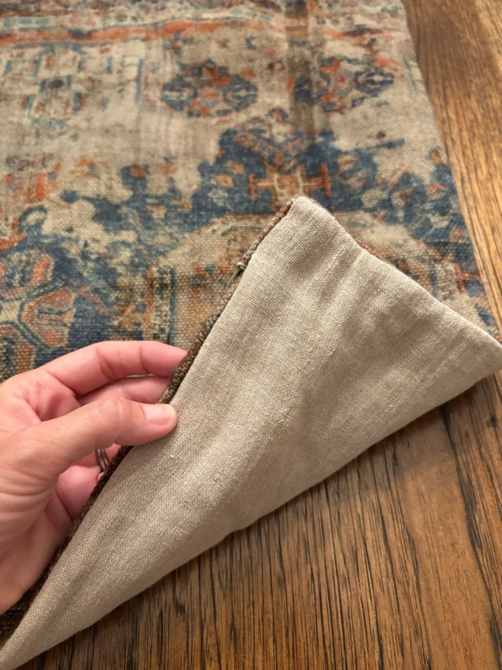 Pottery Barn Navin Tapestry Pillow Cover 22x22 Vintage Inspired Linen Blend