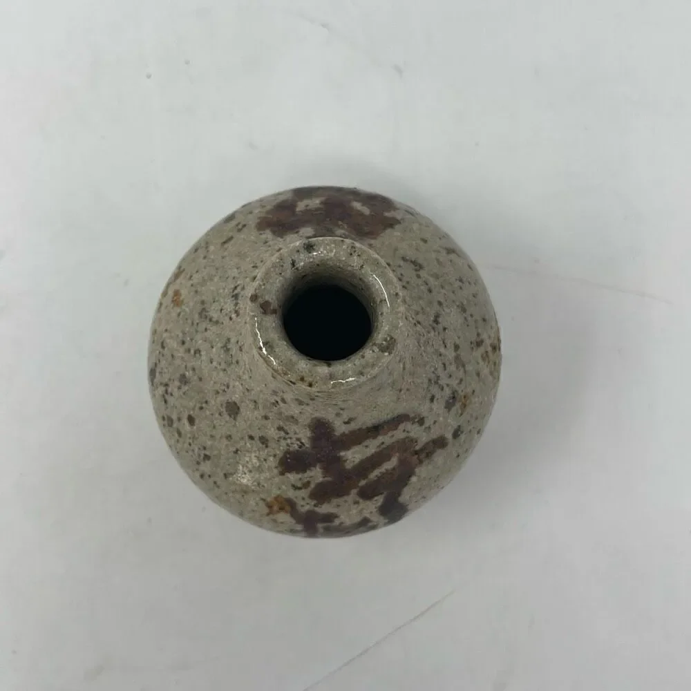 Vintage stoneware vase dated 1972 ￼