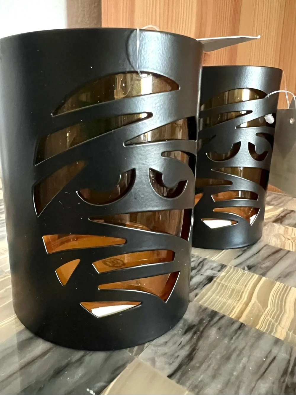 NEW! (2) IKEA Halloween Mummy Candle Holders