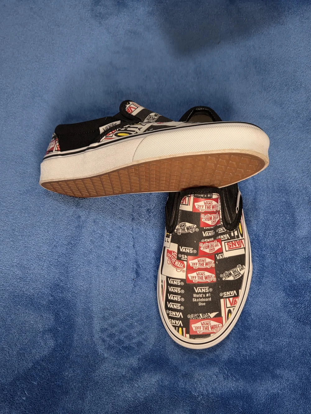Vans black slip