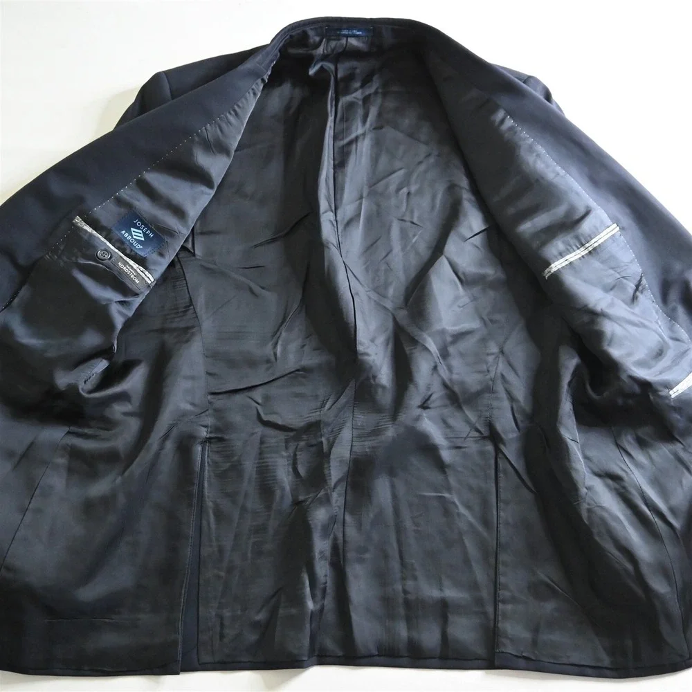 Joseph Abboud 46R Navy Blue USA Made‎ 100% Wool Mens Blazer Jacket Sport Coat