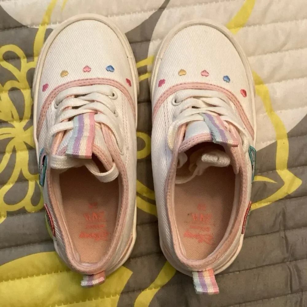 NWOT Zara Kids Minnie & Daisy Disney White Sneakers EU 28 - 11