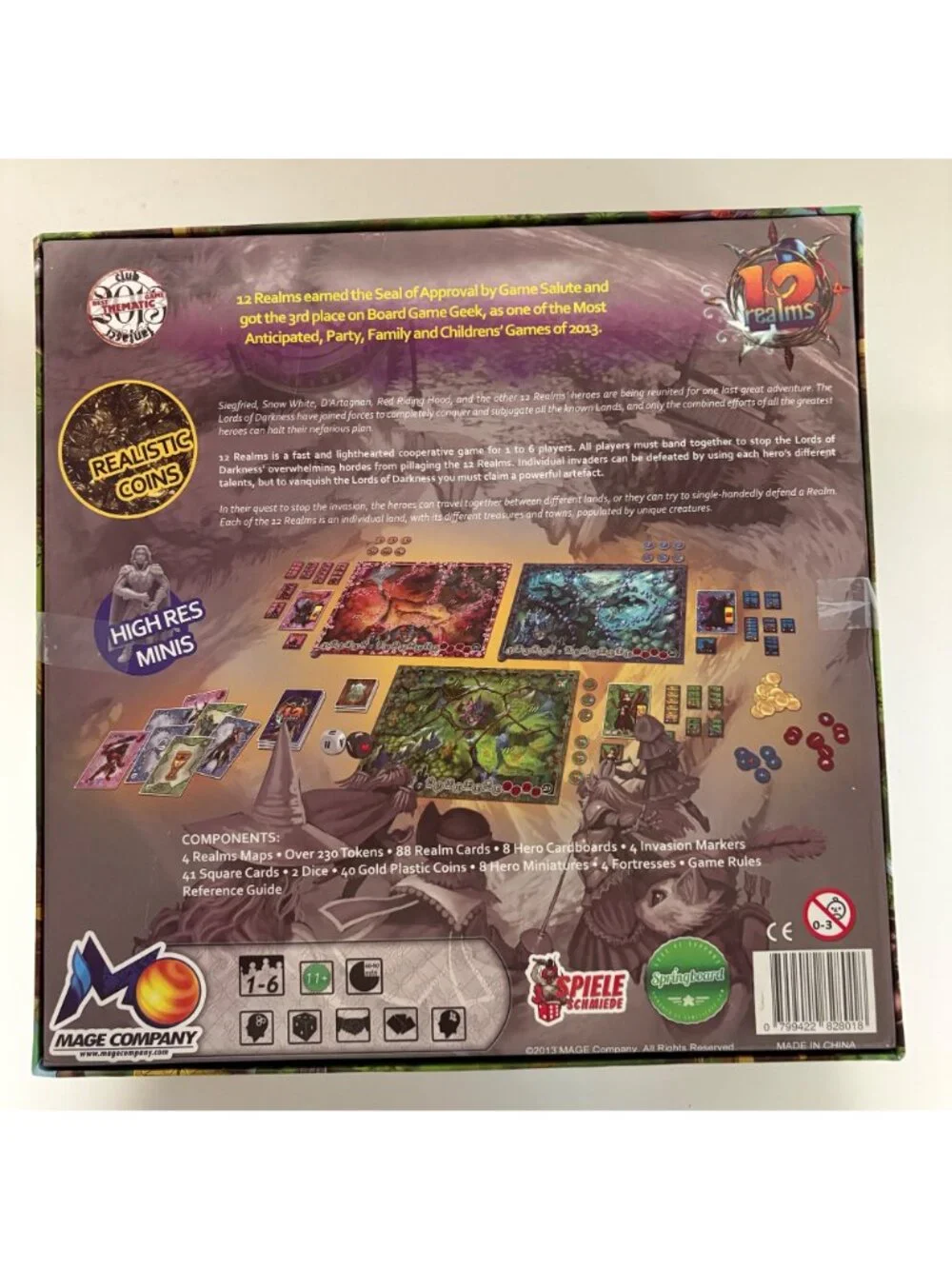 12 Realms Board Game Mage Company Party Fantasy Adventure 1-6 Players Ages 11+