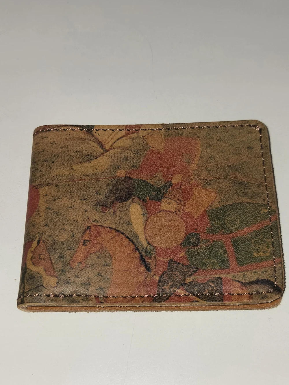 Kanishka Asian Traditional Warrior Oriental Art Leather Bifold Wallet