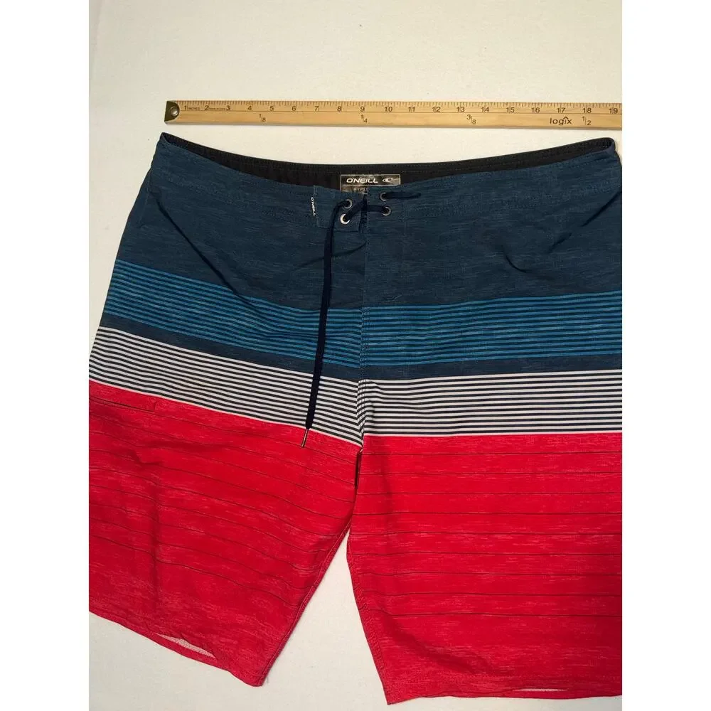 O’Neal hyperfreak heist red & white & blue  boardshorts