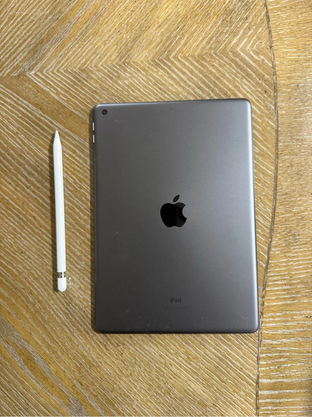 Apple iPad in Black with White Apple Pencil