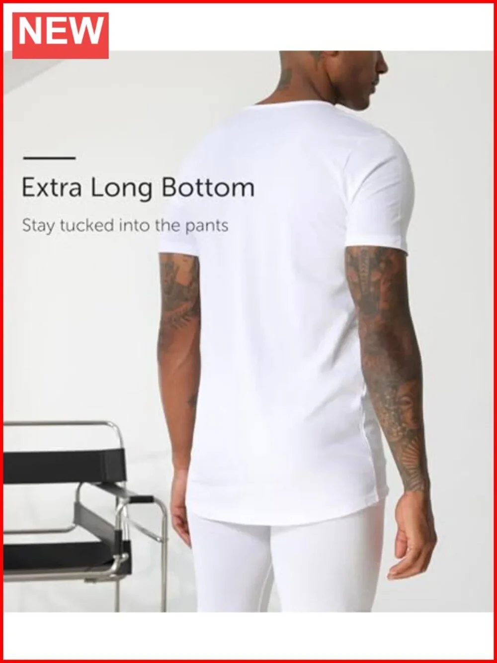 Men's 100% Cotton V-Neck Undershirts Short Sleeve 6-Pack